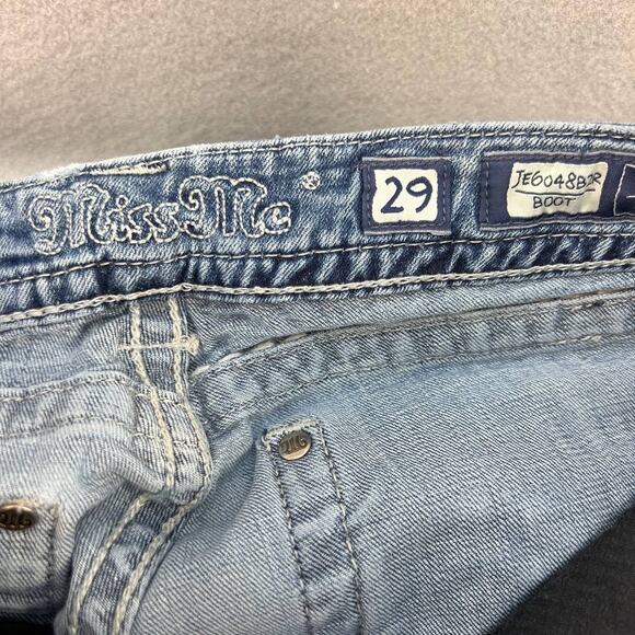 Miss Me Women's Jeans Bootcut Embellished Pocket Size 29 - Picture 11 of 16